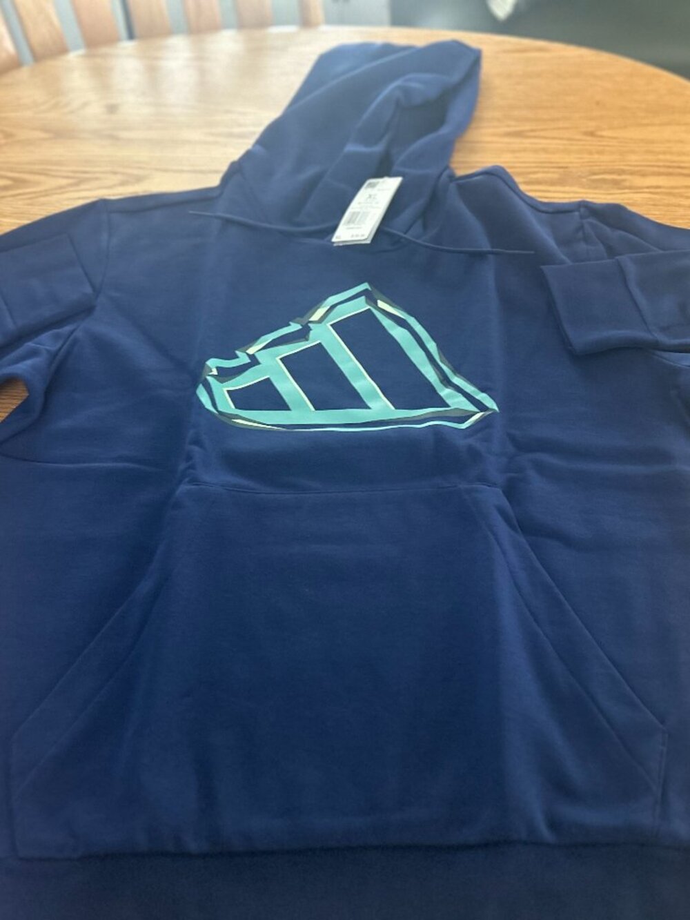 Adidas Men's Graphic Big Logo Sportswear Hoodie Size XL